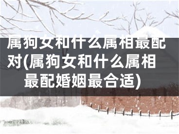 属狗女和什么属相最配对(属狗女和什么属相最配婚姻最合适)