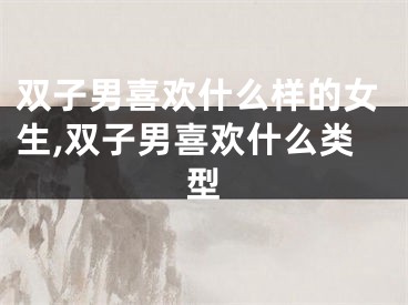 双子男喜欢什么样的女生,双子男喜欢什么类型