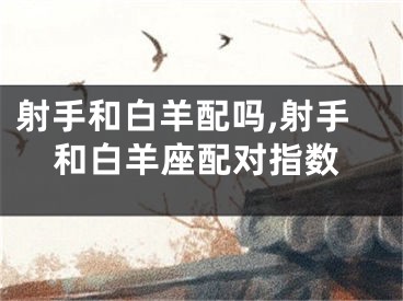 射手和白羊配吗,射手和白羊座配对指数