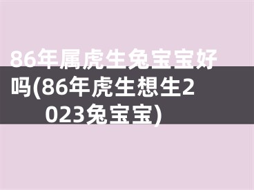 86年属虎生兔宝宝好吗(86年虎生想生2023兔宝宝)