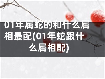 01年属蛇的和什么属相最配(01年蛇跟什么属相配)