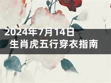 2024年7月14日生肖虎五行穿衣指南
