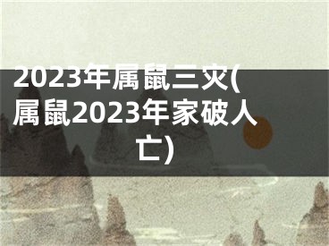 2023年属鼠三灾(属鼠2023年家破人亡)