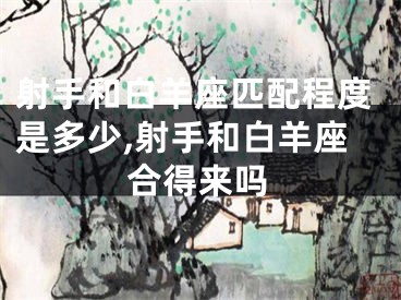 射手和白羊座匹配程度是多少,射手和白羊座合得来吗