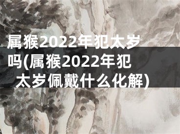 属猴2022年犯太岁吗(属猴2022年犯太岁佩戴什么化解)