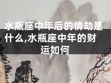 水瓶座中年后的情劫是什么,水瓶座中年的财运如何