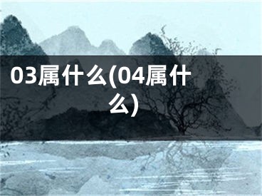 03属什么(04属什么)