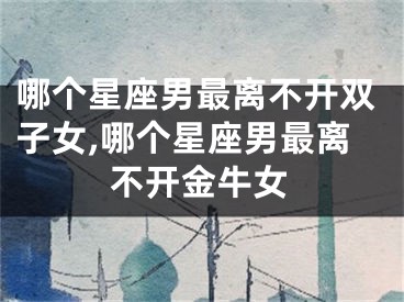 哪个星座男最离不开双子女,哪个星座男最离不开金牛女