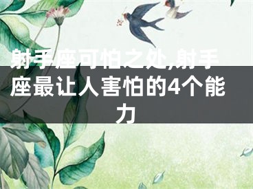 射手座可怕之处,射手座最让人害怕的4个能力