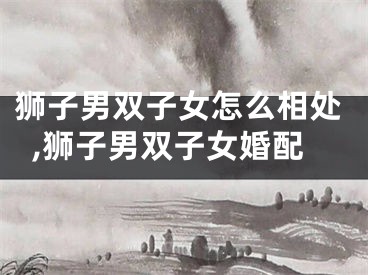 狮子男双子女怎么相处,狮子男双子女婚配