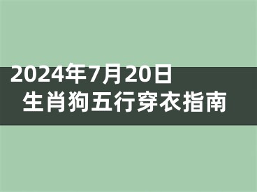 2024年7月20日生肖狗五行穿衣指南