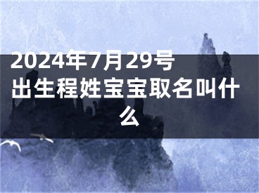 2024年7月29号出生程姓宝宝取名叫什么