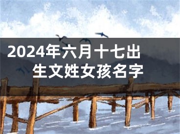 2024年六月十七出生文姓女孩名字