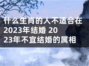 什么生肖的人不适合在2023年结婚 2023年不宜结婚的属相
