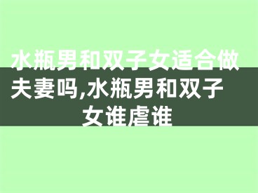 水瓶男和双子女适合做夫妻吗,水瓶男和双子女谁虐谁