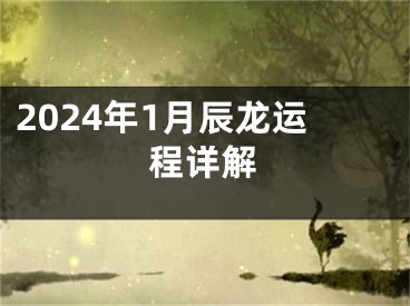 2024年1月辰龙运程详解