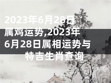 2023年6月28日属鸡运势,2023年6月28日属相运势与特吉生肖查询