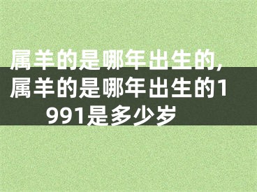 属羊的是哪年出生的,属羊的是哪年出生的1991是多少岁