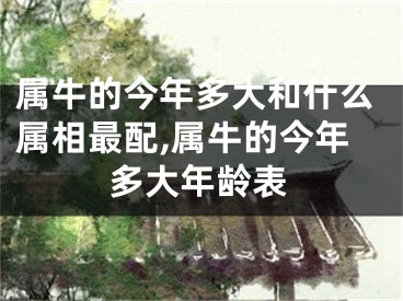 属牛的今年多大和什么属相最配,属牛的今年多大年龄表
