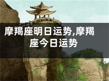 摩羯座明日运势,摩羯座今日运势