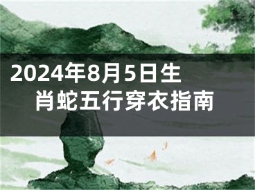 2024年8月5日生肖蛇五行穿衣指南