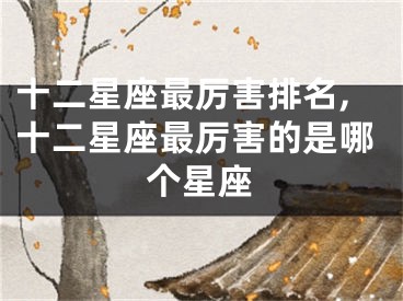 十二星座最厉害排名,十二星座最厉害的是哪个星座