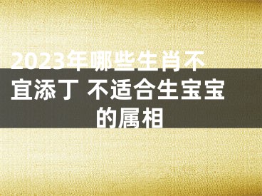 2023年哪些生肖不宜添丁 不适合生宝宝的属相