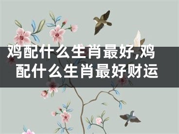 鸡配什么生肖最好,鸡配什么生肖最好财运