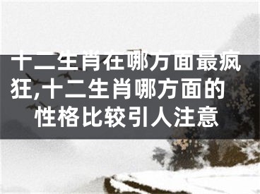 十二生肖在哪方面最疯狂,十二生肖哪方面的性格比较引人注意