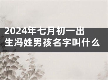 2024年七月初一出生冯姓男孩名字叫什么