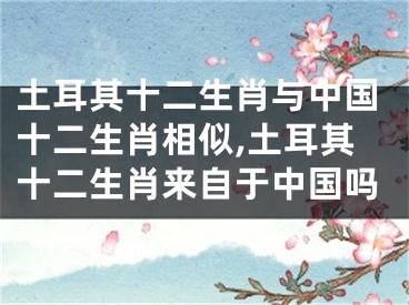 土耳其十二生肖与中国十二生肖相似,土耳其十二生肖来自于中国吗