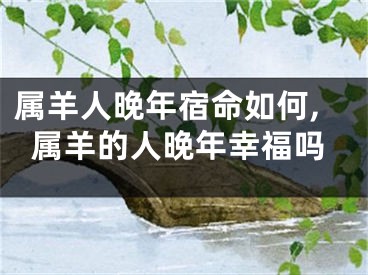 属羊人晚年宿命如何,属羊的人晚年幸福吗