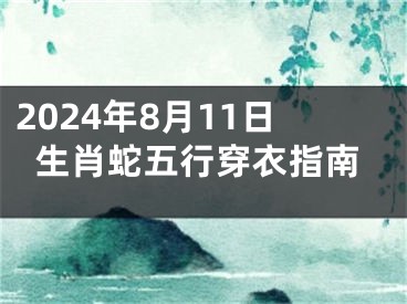 2024年8月11日生肖蛇五行穿衣指南