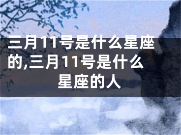 三月11号是什么星座的,三月11号是什么星座的人
