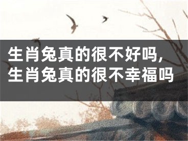 生肖兔真的很不好吗,生肖兔真的很不幸福吗