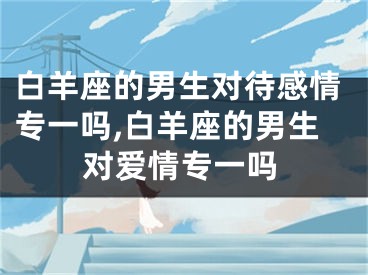 白羊座的男生对待感情专一吗,白羊座的男生对爱情专一吗