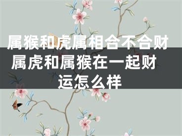 属猴和虎属相合不合财 属虎和属猴在一起财运怎么样