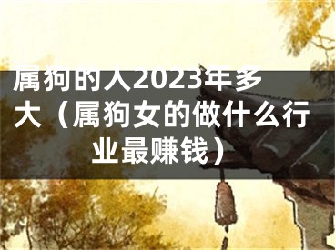 属狗的人2023年多大（属狗女的做什么行业最赚钱）