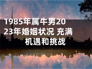 1985年属牛男2023年婚姻状况 充满机遇和挑战