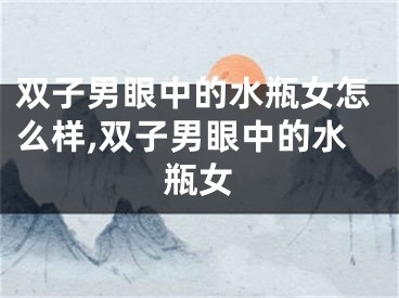 双子男眼中的水瓶女怎么样,双子男眼中的水瓶女