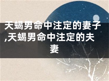 天蝎男命中注定的妻子,天蝎男命中注定的夫妻