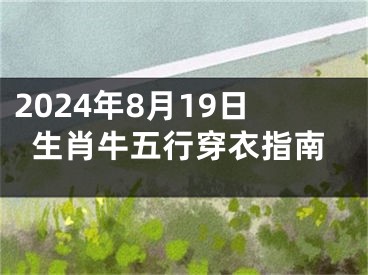 2024年8月19日生肖牛五行穿衣指南