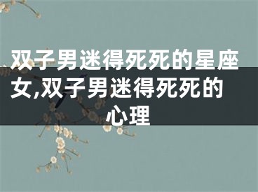 双子男迷得死死的星座女,双子男迷得死死的心理