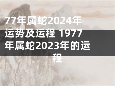 77年属蛇2024年运势及运程 1977年属蛇2023年的运程