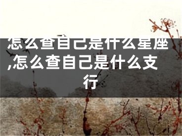 怎么查自己是什么星座,怎么查自己是什么支行