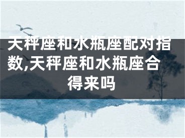 天秤座和水瓶座配对指数,天秤座和水瓶座合得来吗