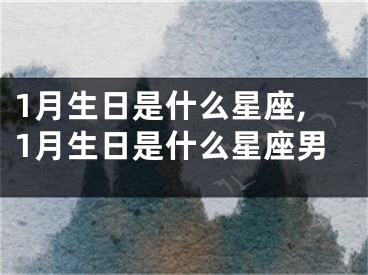 1月生日是什么星座,1月生日是什么星座男