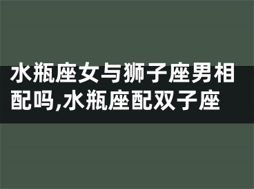 水瓶座女与狮子座男相配吗,水瓶座配双子座