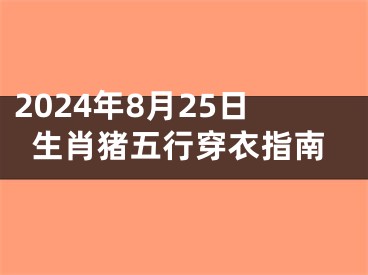 2024年8月25日生肖猪五行穿衣指南