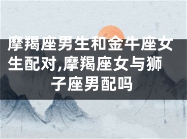 摩羯座男生和金牛座女生配对,摩羯座女与狮子座男配吗